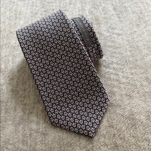 Daniel Cremieux Black and Pink Geometric Tie